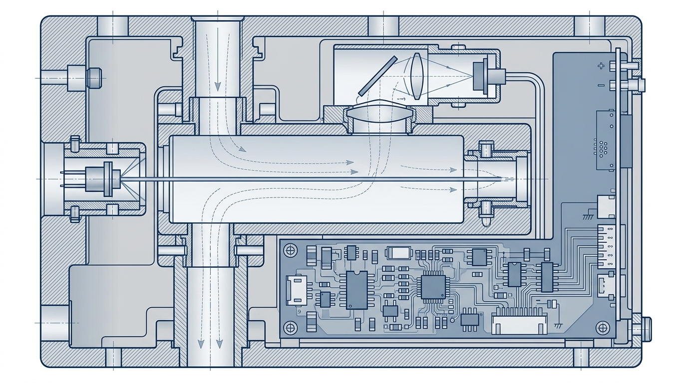 Comparison chart of light scattering intensity patterns for different PM2.5 and PM10 particle sizes