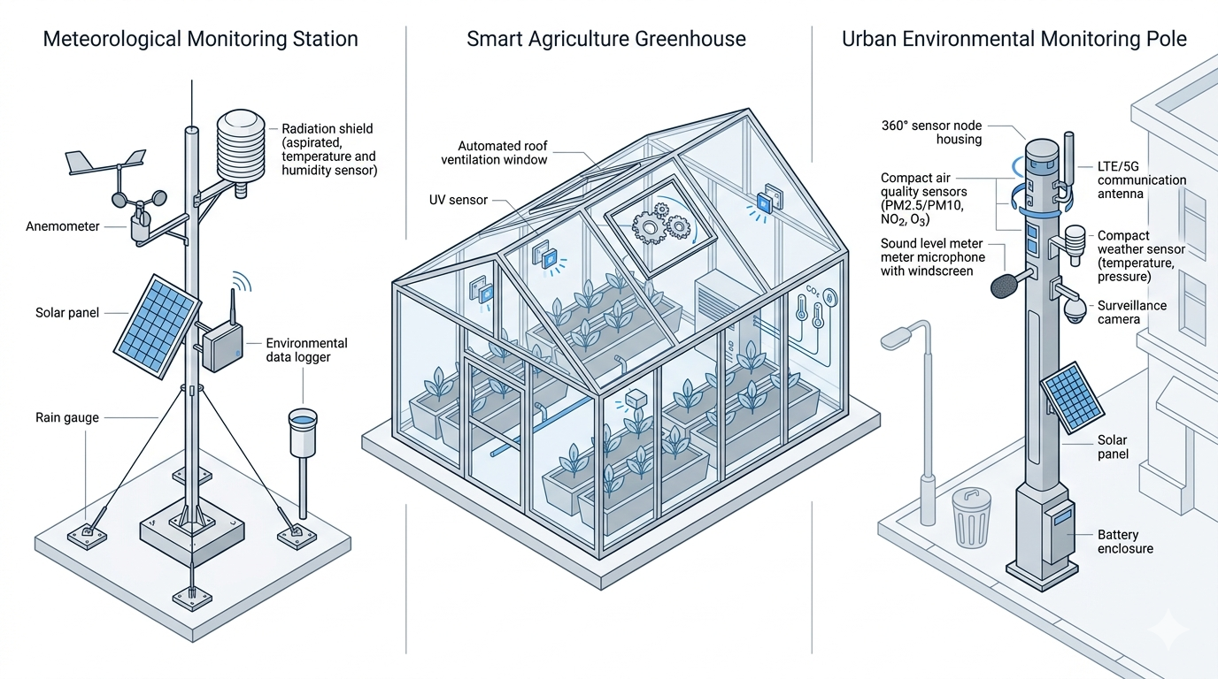 Industrial UV sensor deployment scenarios