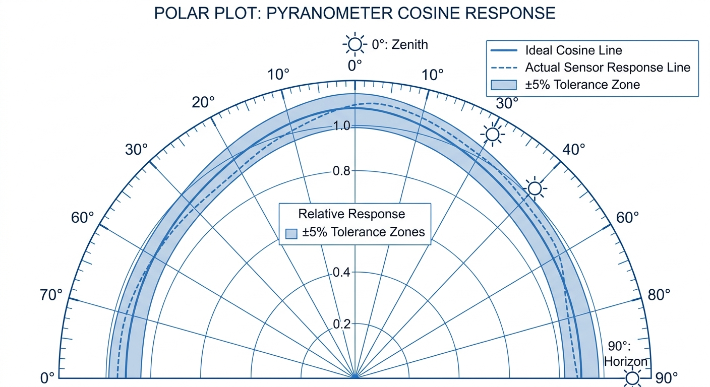 Cosine response characteristics and angular error
