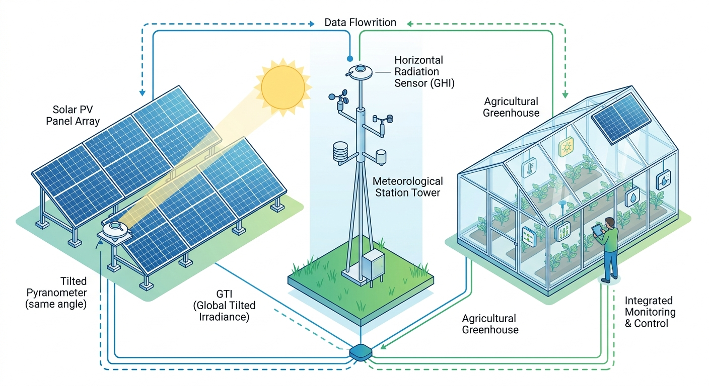 Solar radiation sensor deployment across multiple scenarios