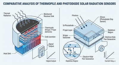 Thermopile vs Photodiode Technologies in Solar Radiation Measurement Applications