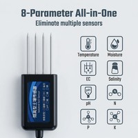 OHTS1020 soil sensor eight parameter all-in-one monitoring capabilities for temperature moisture EC salinity pH nitrogen phosphorus potassium