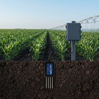 OHTS1020 soil sensor installed in agricultural field for smart farming precision agriculture and irrigation management applications