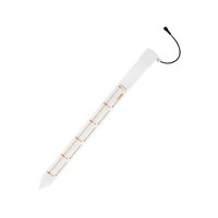 OHTS1021 tube soil moisture monitoring sensor full view showing white PVC tubular housing with measurement depth markings and cable connector