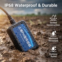 IP68 waterproof soil pH sensor with sealed construction moisture resistant and outdoor rated features