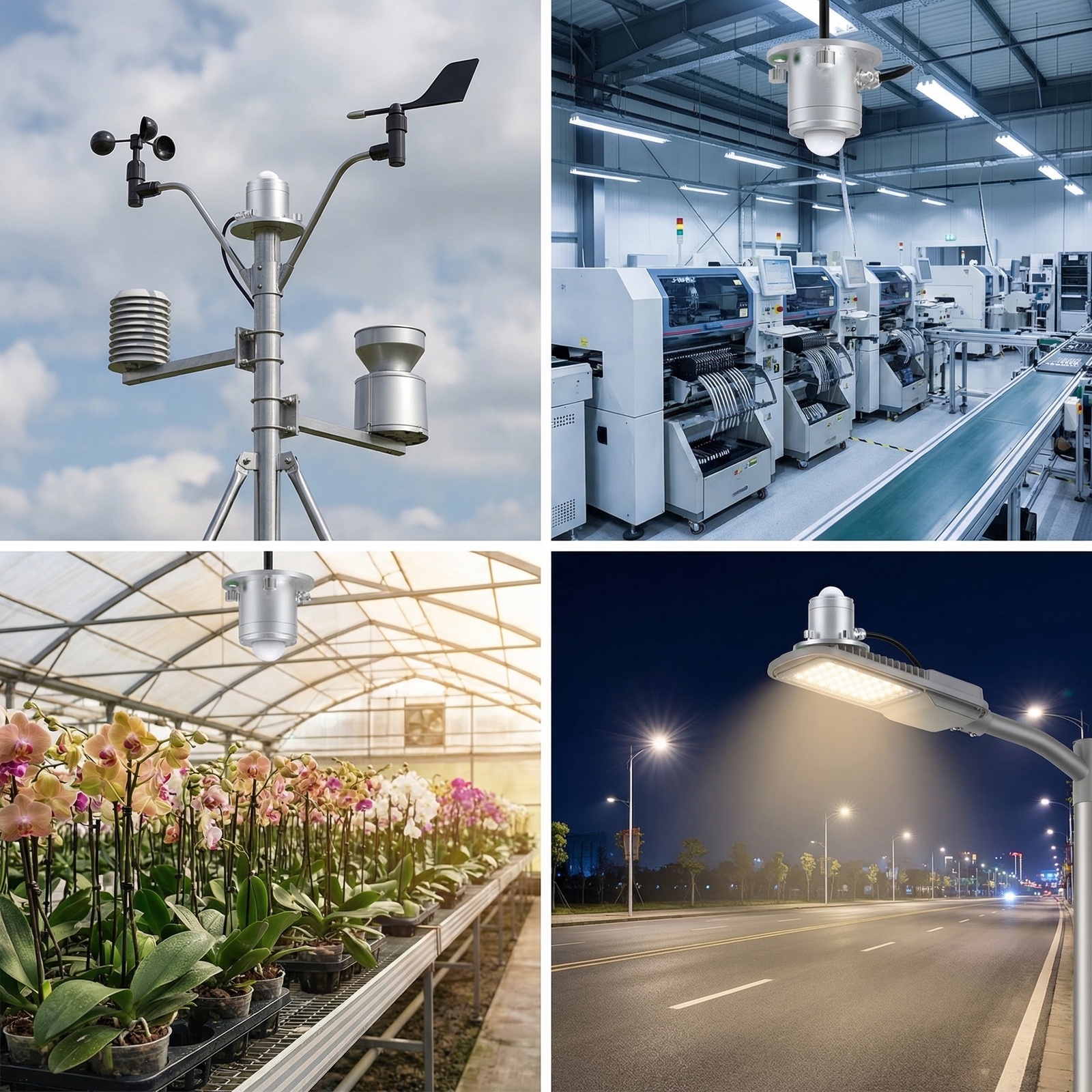OHTS1091 multi-industry application scenarios including meteorological station industrial manufacturing greenhouse cultivation and intelligent street lighting