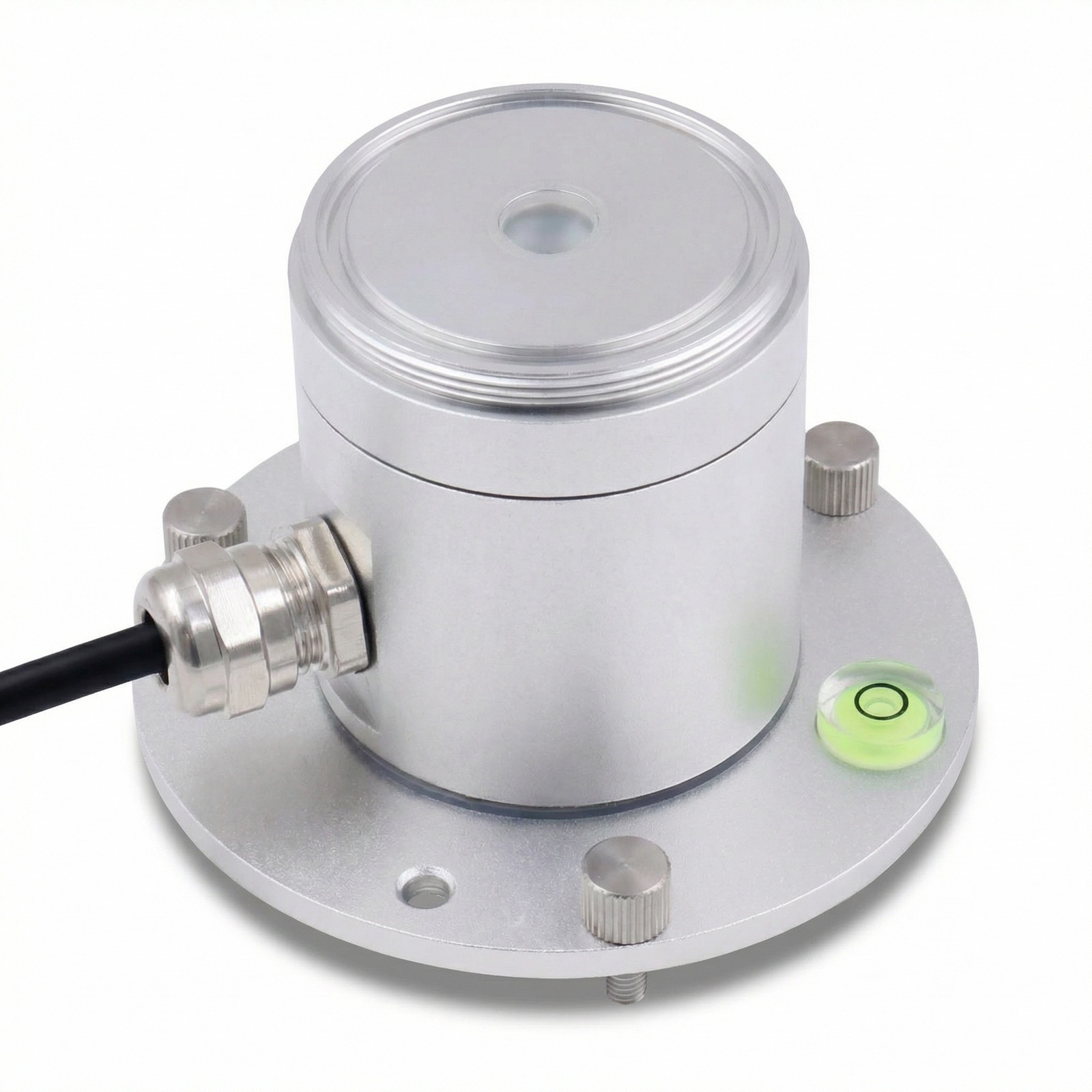 OHTS1092 Aluminum Housing UV Transmitter main product view with cylindrical aluminum enclosure mounting base and spirit level