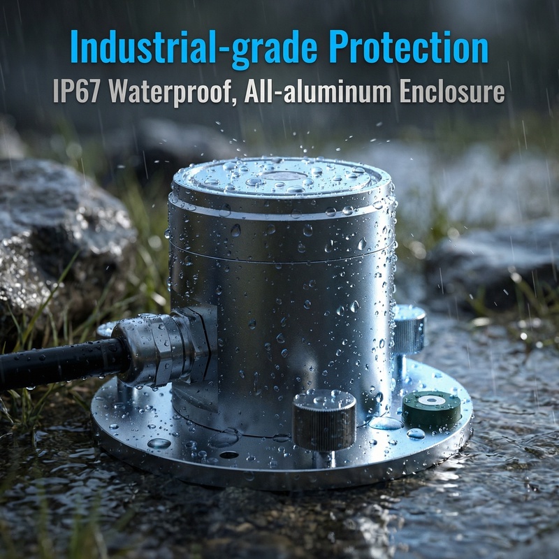 OHTS1094 PAR Sensor IP67 Waterproof Protection Grade Verification in Rainy Conditions