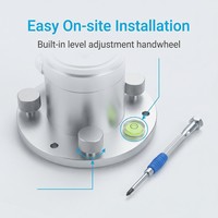 OHTS1096 easy installation design featuring built-in spirit level and thumb screw adjustment mechanism