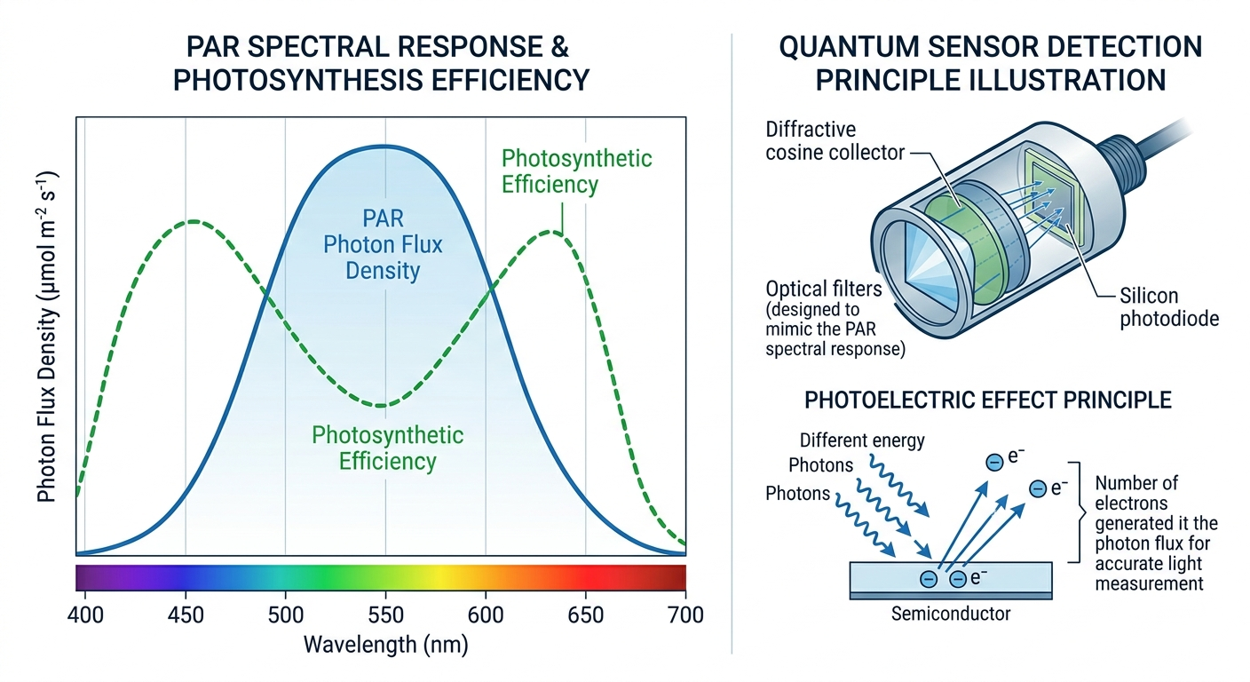 Photosynthetically Active Radiation Spectrum Response 400-700nm