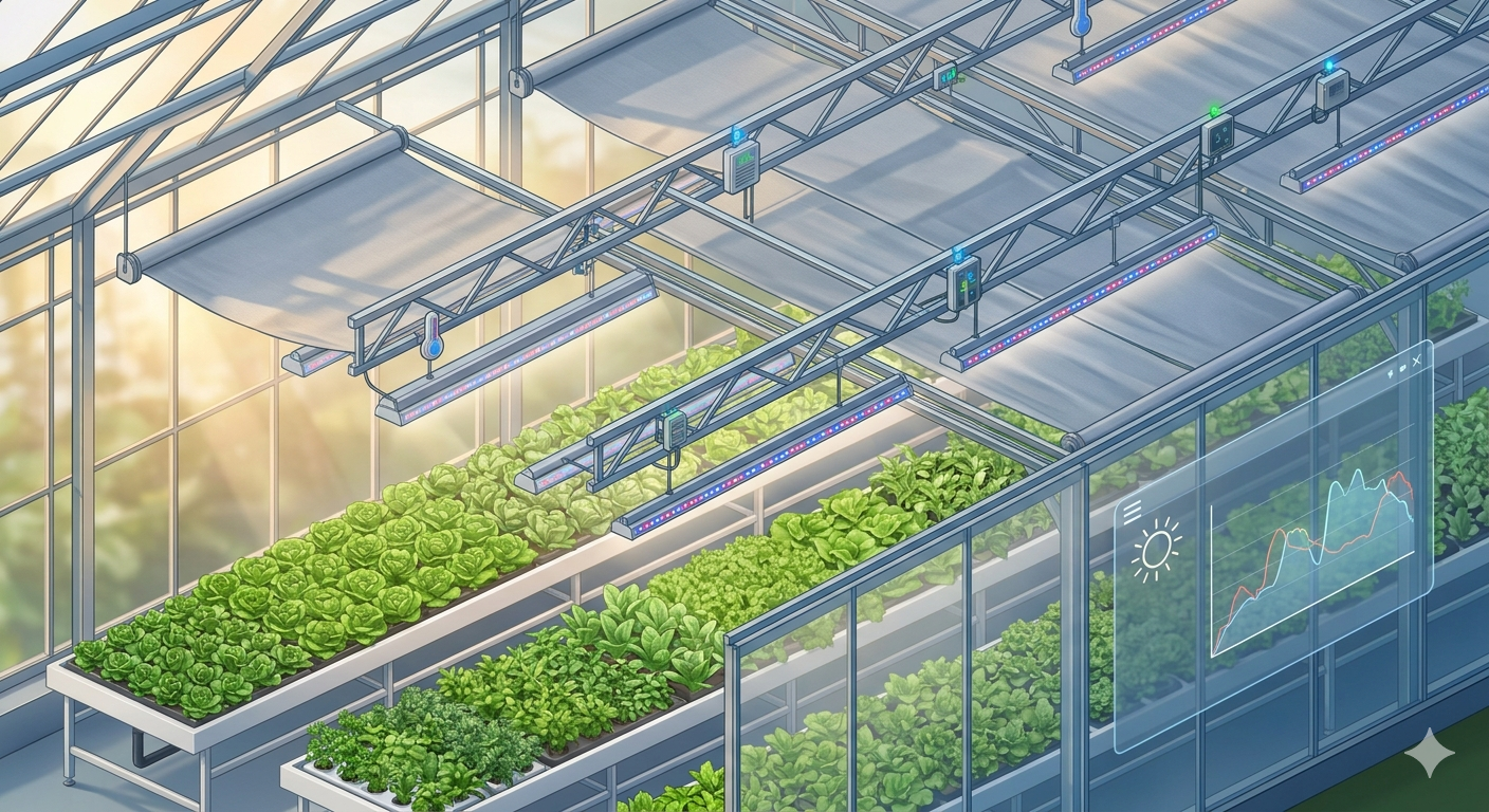 Optimizing Greenhouse Light Management with Automated Monitoring Systems