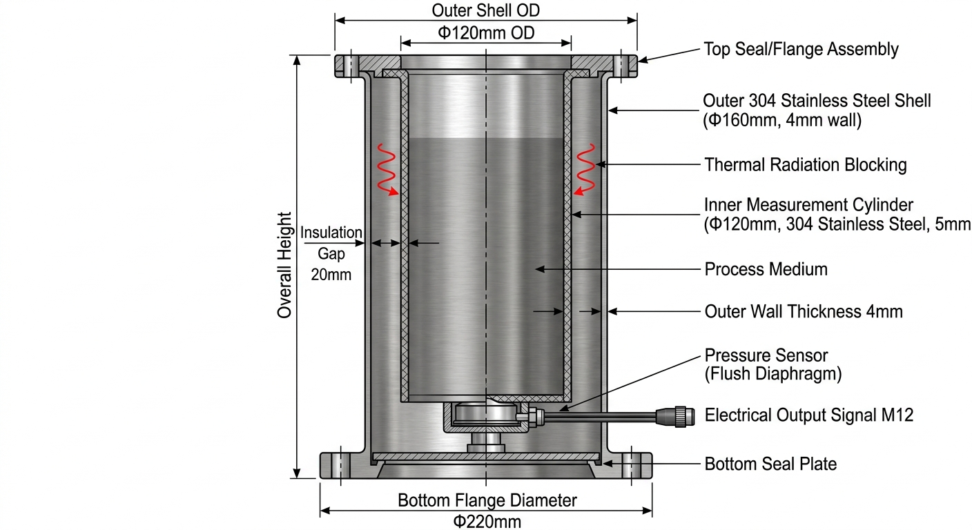 OHTS1098 dual-layer stainless steel thermal isolation structure